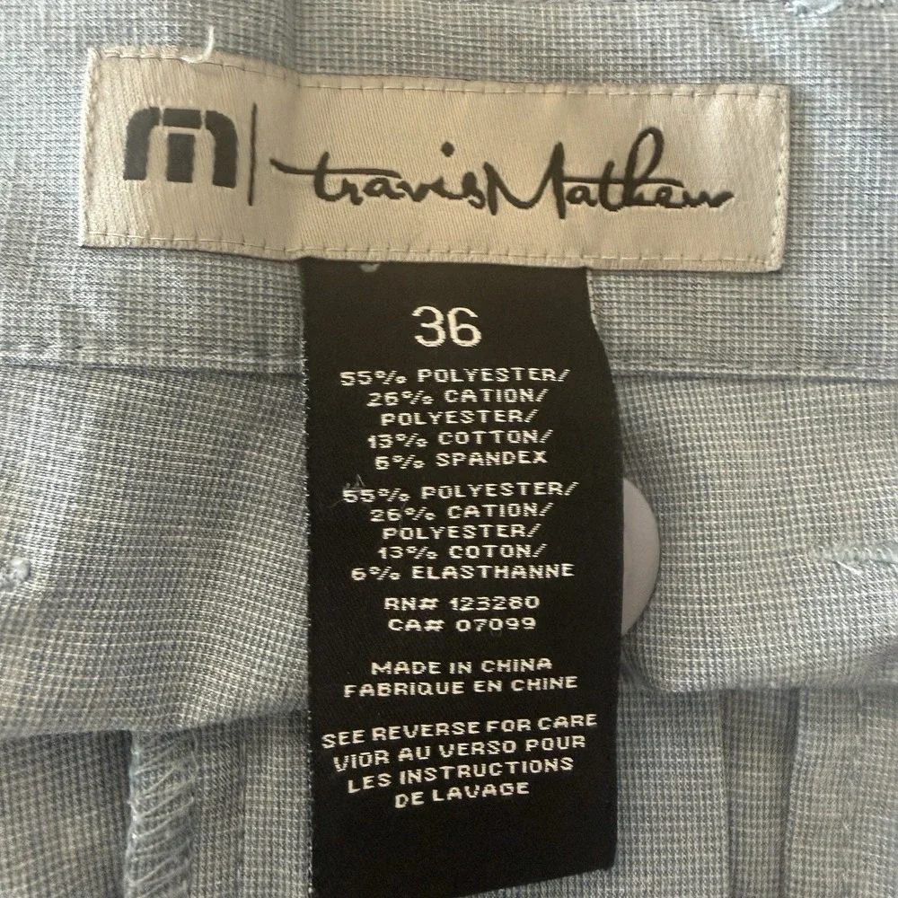 Travis Mathew Mens Beck Golf Performance Shorts Blue 36